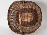 Very large wicker harvest basket 20½"