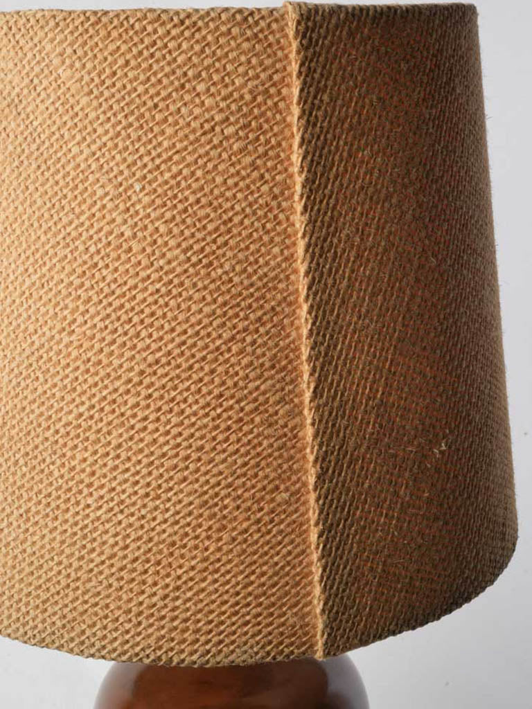 Natural fiber shaded table lamp  