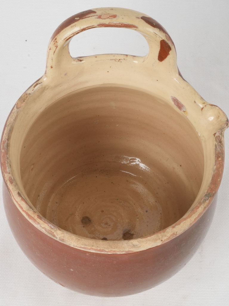 Traditional cider-colored French pottery