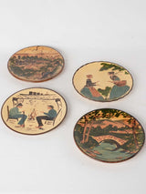 Collection of 4 hand painted plates from Provence 8¾"