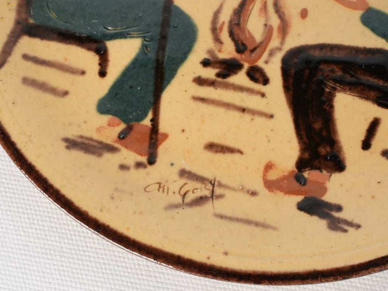 Collection of 4 hand painted plates from Provence 8¾"