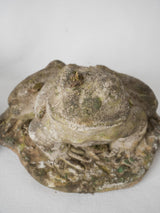 Weathered cement frog sculptures