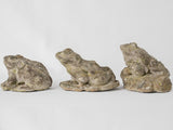 Distinct vintage cement frog statues