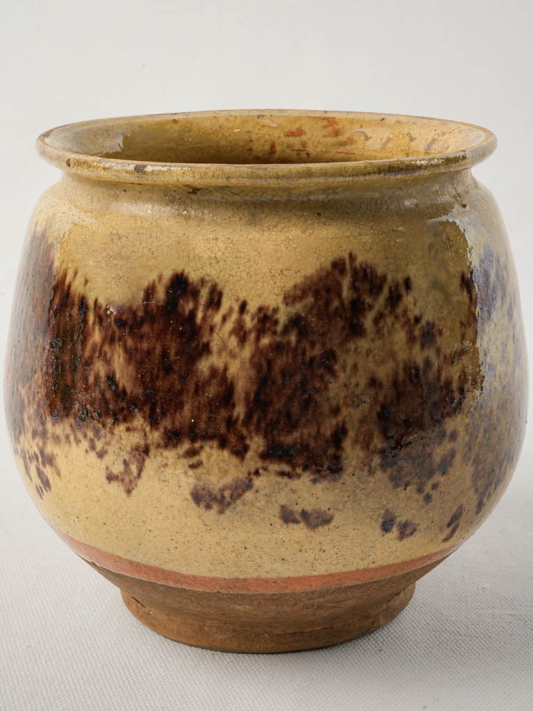 Antique ocher-glazed decorative jar  