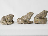Weathered French style cement frogs