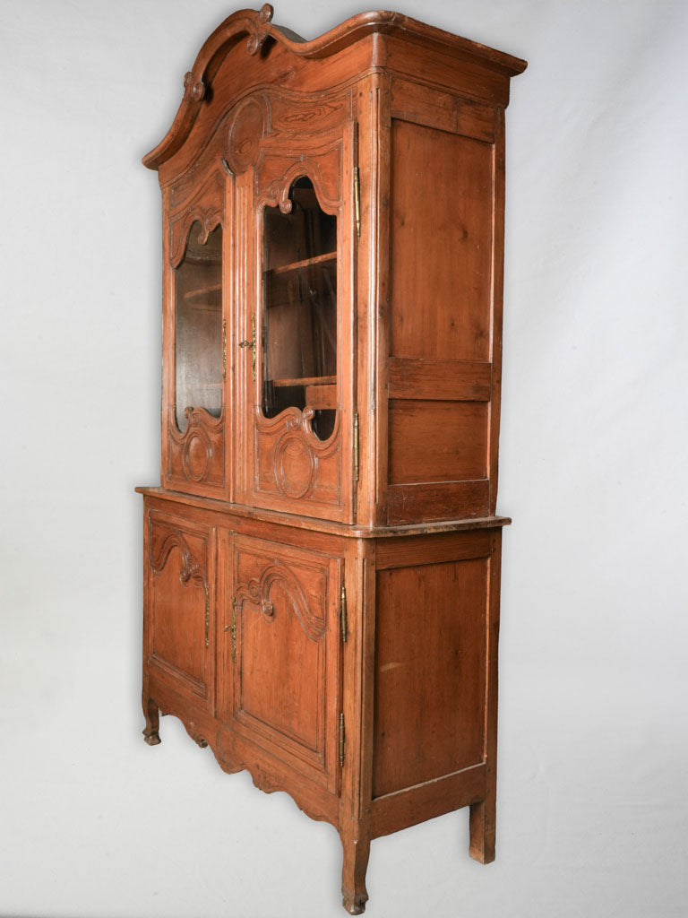 Early 19th-Century Beautiful Provençal Walnut Two-Part Buffet w/ Vitrine - 92½"