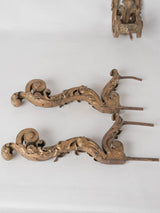 Collection of salvaged iron elements / brackets - 18th century Louis XV - 22¾"