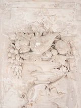 Pair of large salvaged sculptural panels w/ white patina 32¼" x 22½"