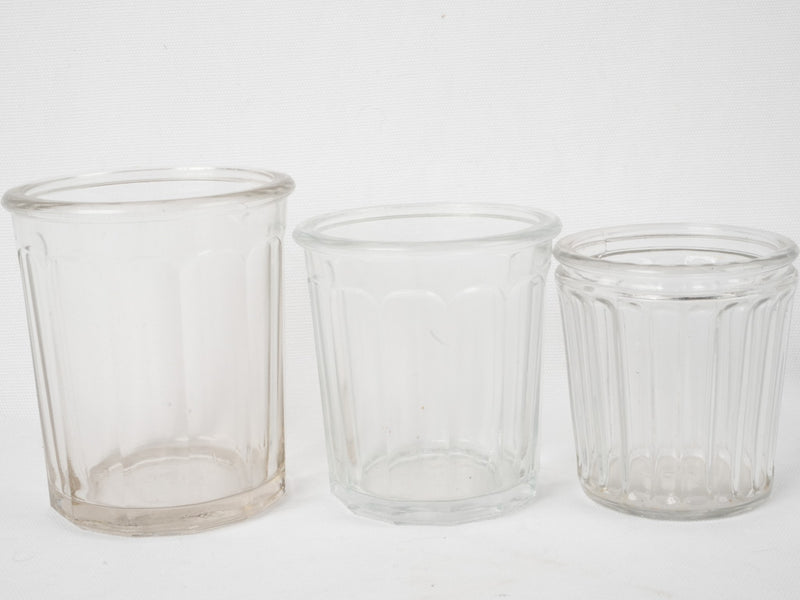 Rustic French provincial glass containers