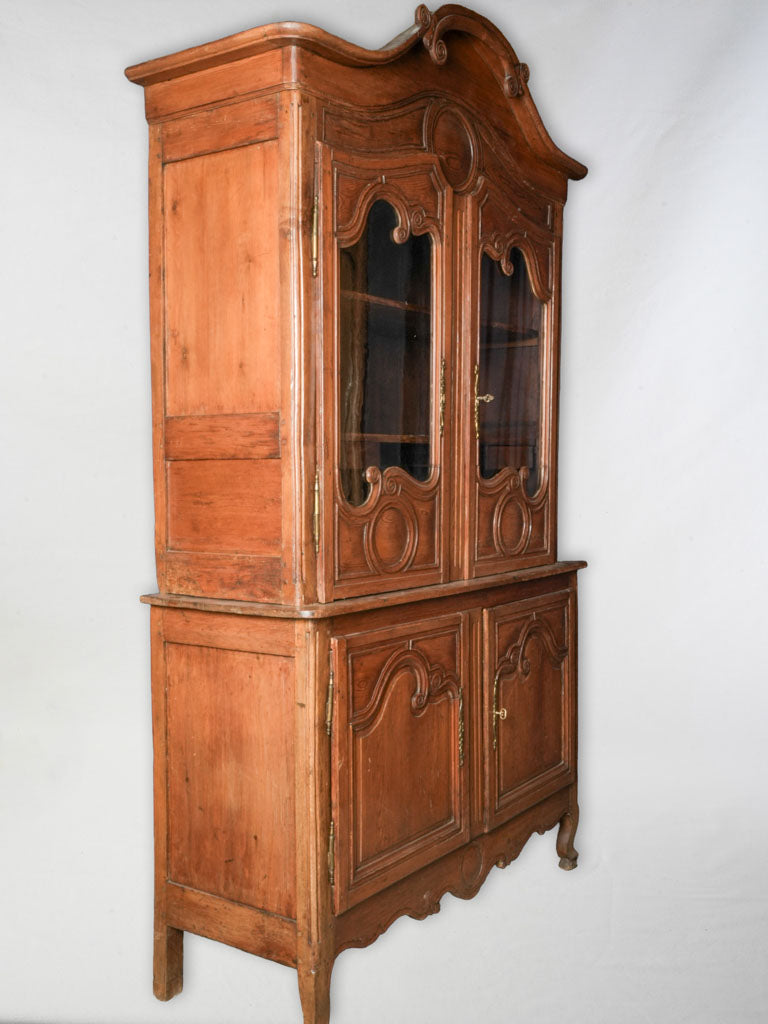 Early 19th-Century Beautiful Provençal Walnut Two-Part Buffet w/ Vitrine - 92½"