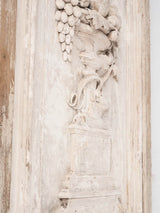 Pair of large salvaged sculptural panels w/ white patina 32¼" x 22½"