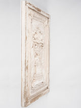 Pair of large salvaged sculptural panels w/ white patina 32¼" x 22½"