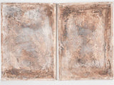 Pair of large salvaged sculptural panels w/ white patina 32¼" x 22½"