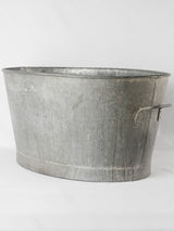 Huge vintage zinc basin - oval 32¼"