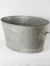 Huge vintage zinc basin - oval 32¼"