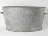 Huge vintage zinc basin - oval 32¼"