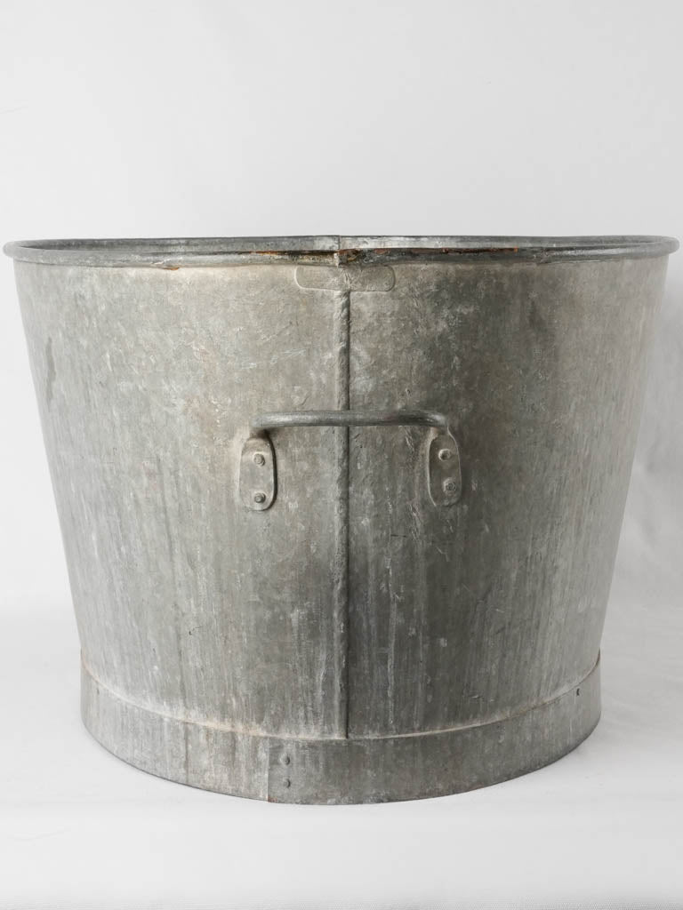 Huge vintage zinc basin - oval 32¼"