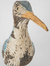 Rustic hand-painted bird sculpture ornament