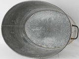 Huge vintage zinc basin - oval 32¼"