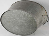 Huge vintage zinc basin - oval 32¼"