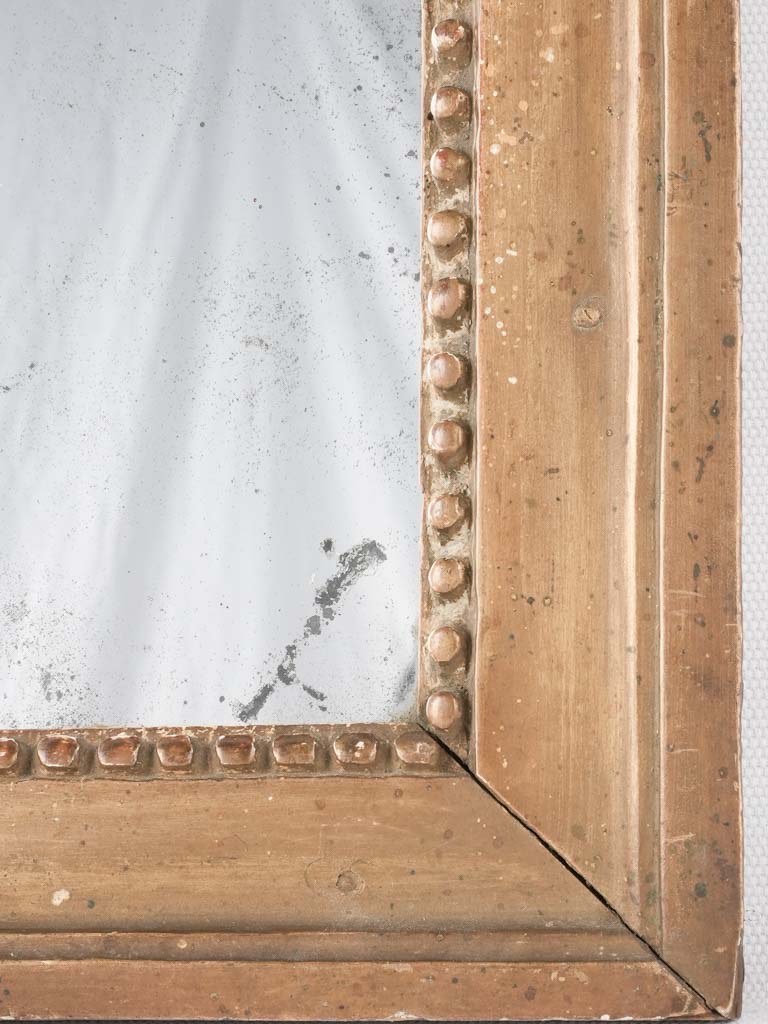 Rectangular Louis XVI mirror w/ timeworn frame 24¾" x 16¼"