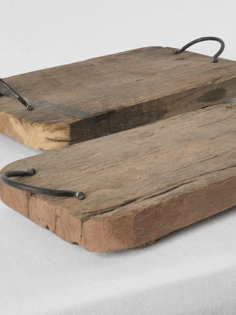 Aged 1930s footed cutting boards