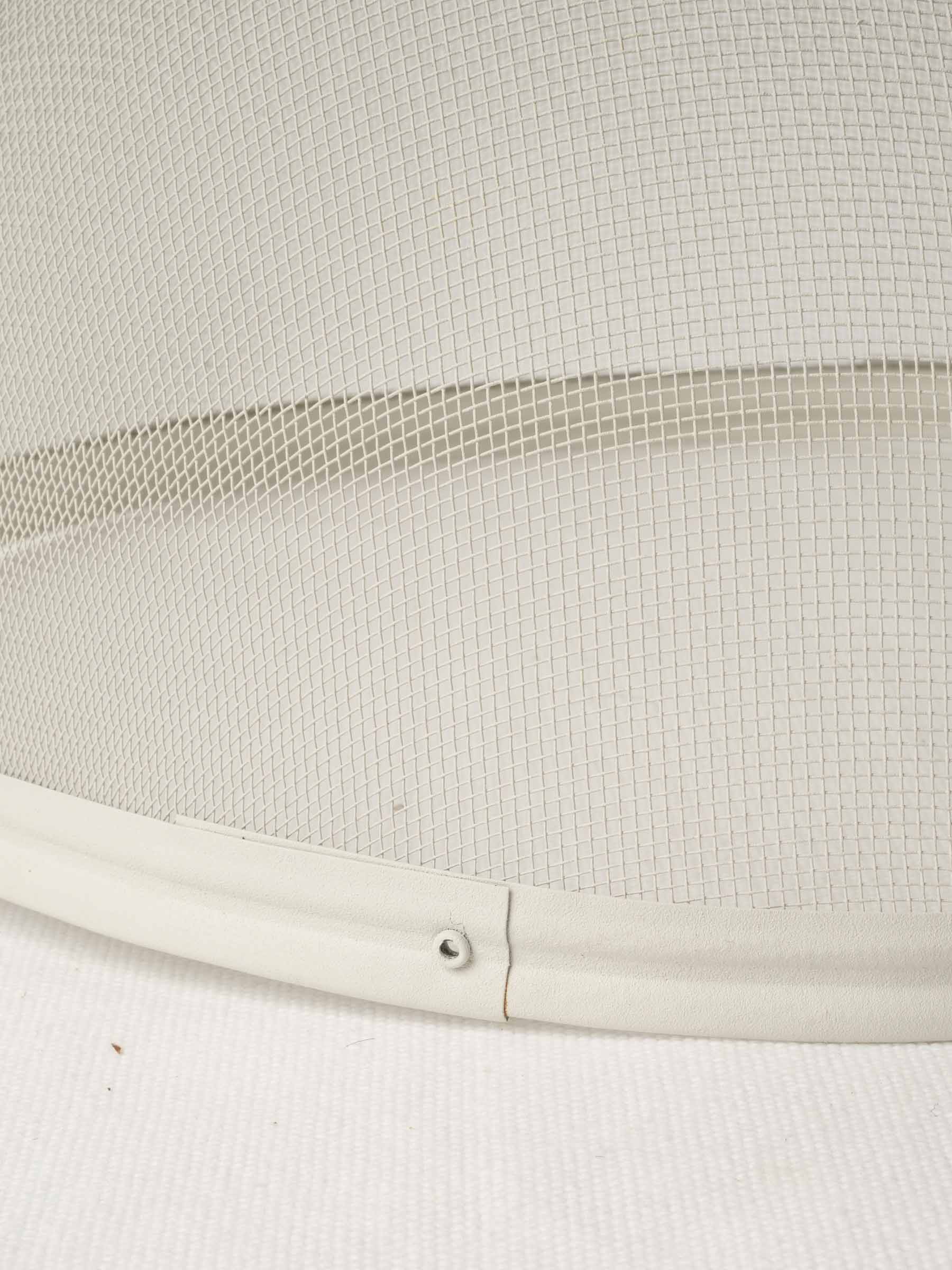 Round Metal Mesh Food Cloche with Chalky White Finish 11¾"