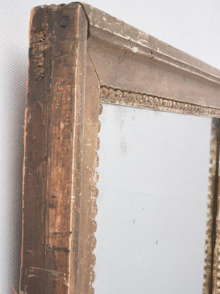 Rectangular Louis XVI mirror w/ timeworn frame 24¾" x 16¼"