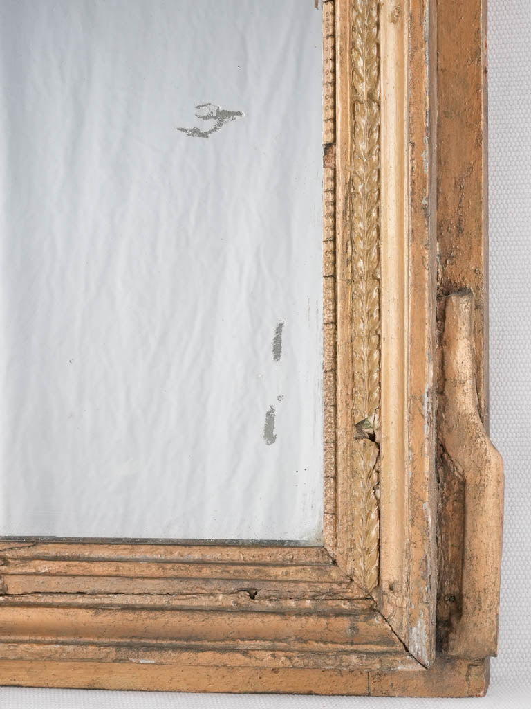 Distressed patina Louis XVI mirror
