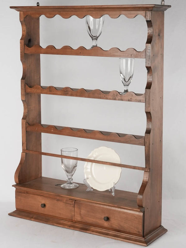 Vintage pine glass rack Provencal