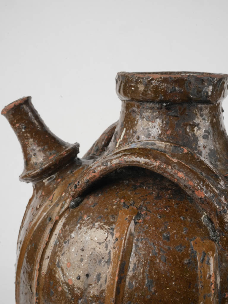 Timeless rustic walnut oil vessel  