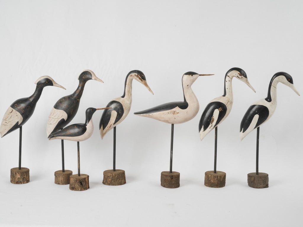 Handmade Monochrome Seabird Ornaments