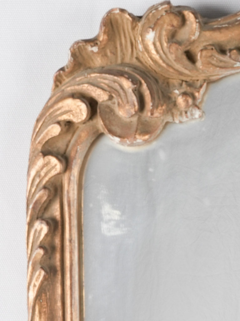 Antique French crested mantle mirror - 47¼"