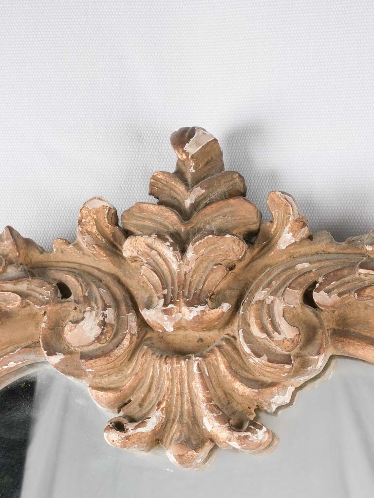 Antique French crested mantle mirror - 47¼"
