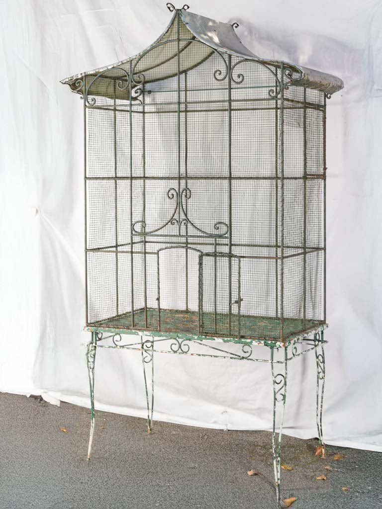 Antique French wire birdcage  