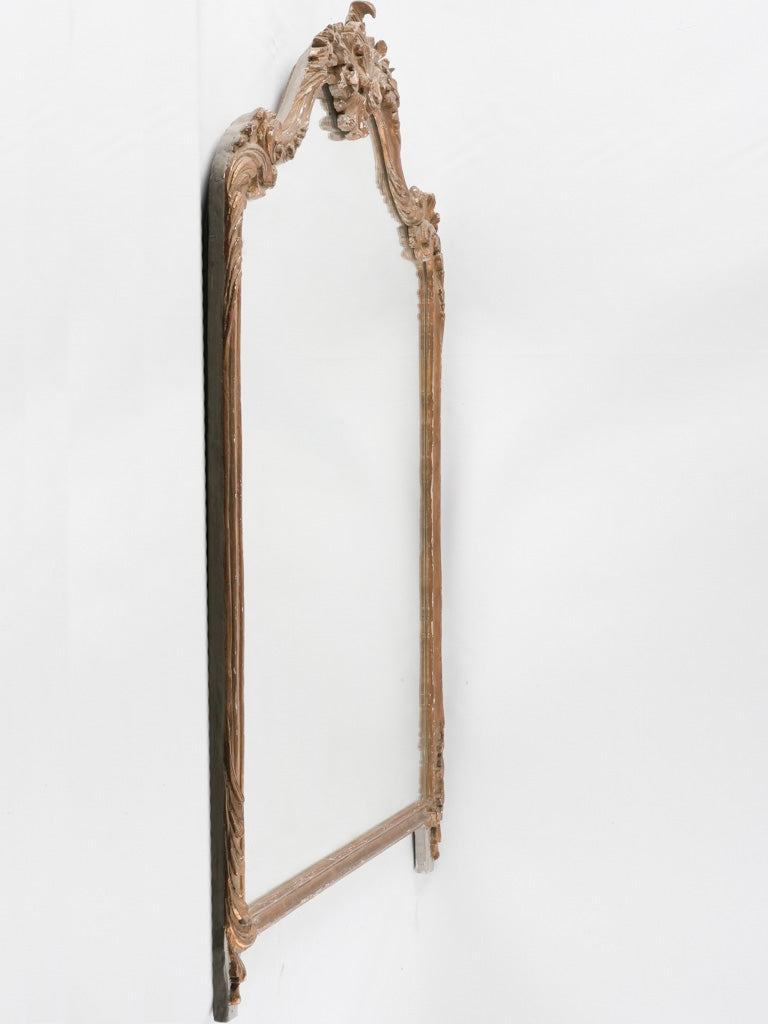 Antique French crested mantle mirror - 47¼"