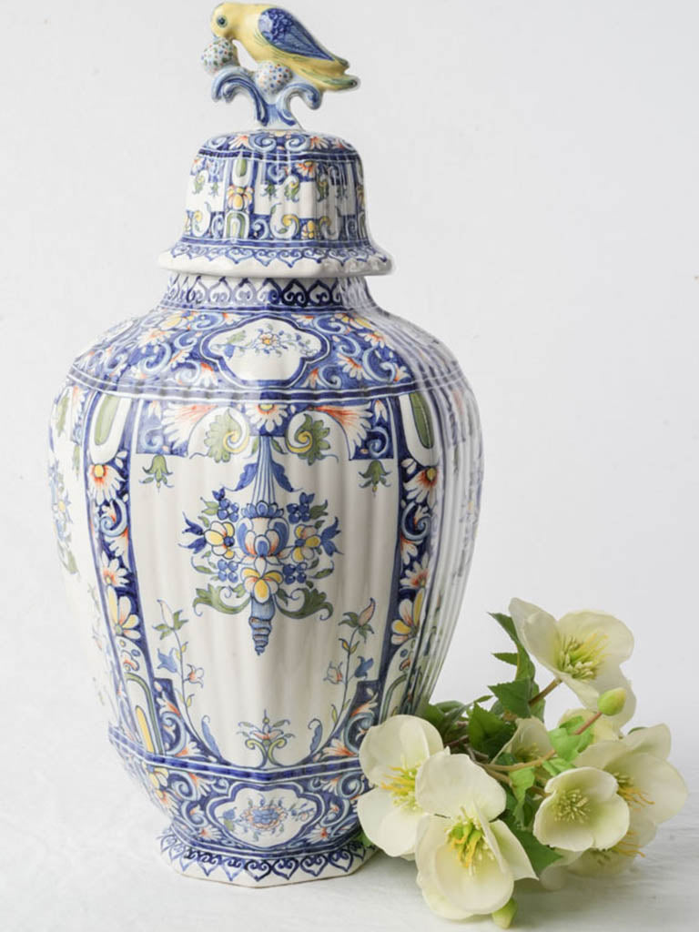 Hand-painted decorative polychrome jar  