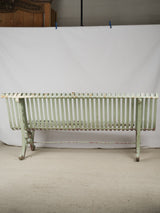 Weathered finish antique patio bench