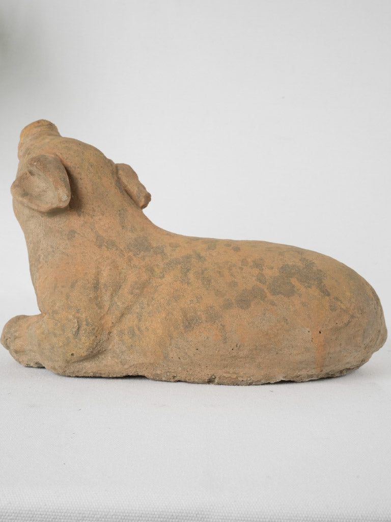 Playful handcrafted terracotta pig figure