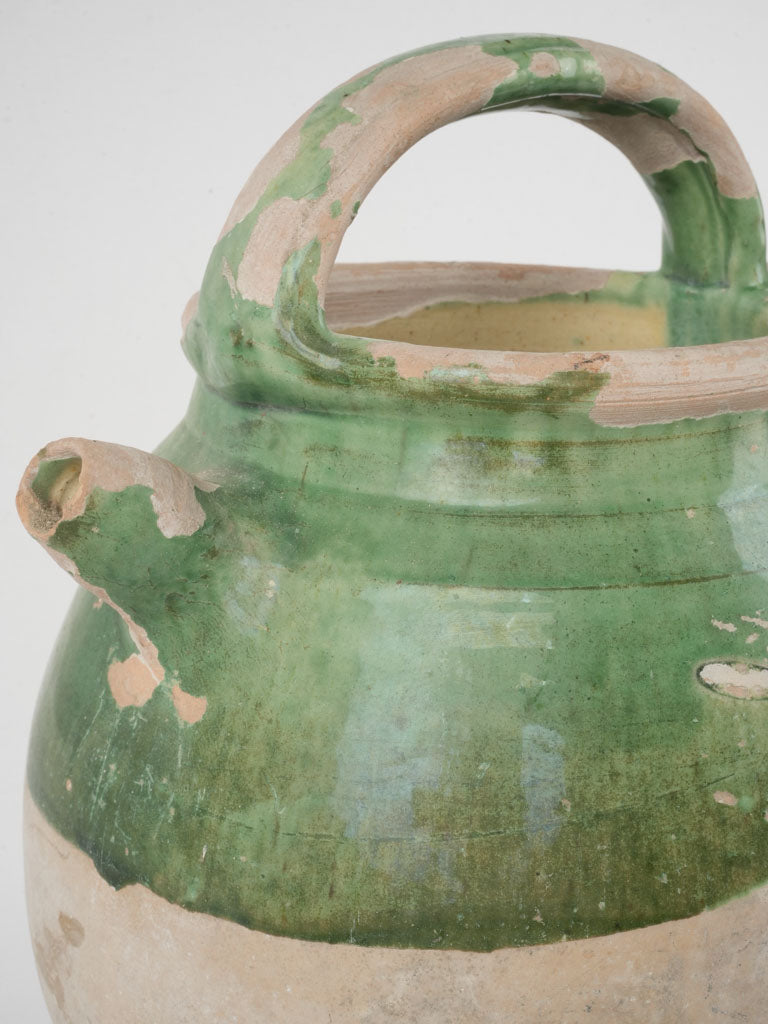 Vintage green French cruche