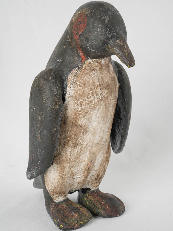 Vintage papier mâché penguin sculpture