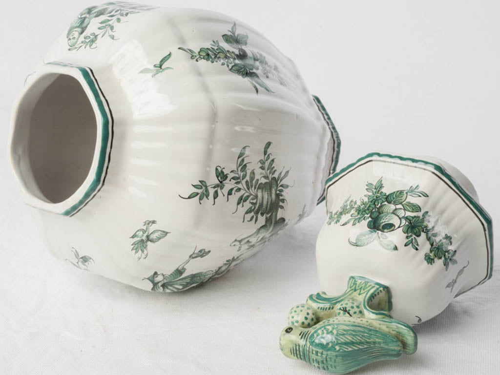 Chinoiserie-inspired ceramic container  