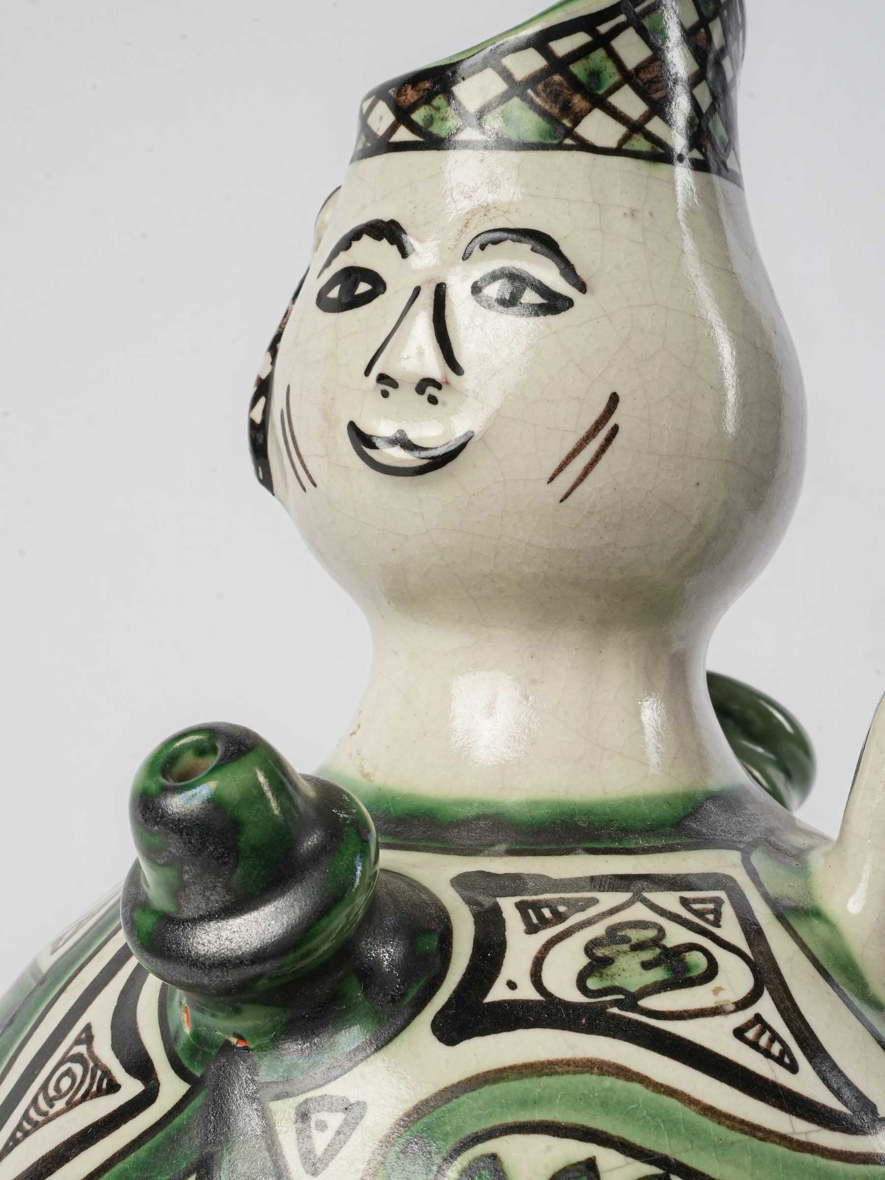 Colorful hand-painted ceramic piece
