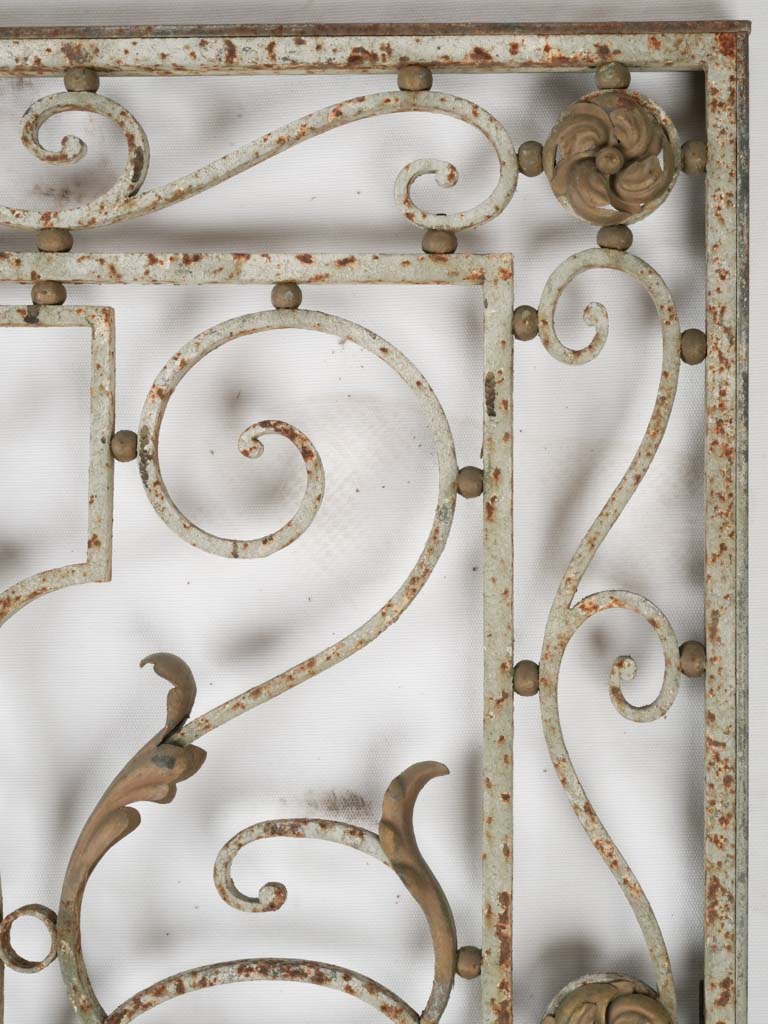 Classic distressed French ironwork panel