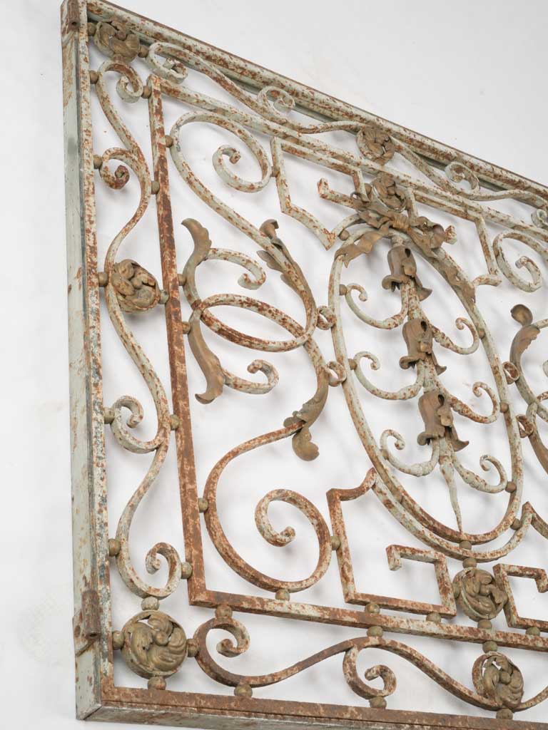 Time-worn ornate French grille panel