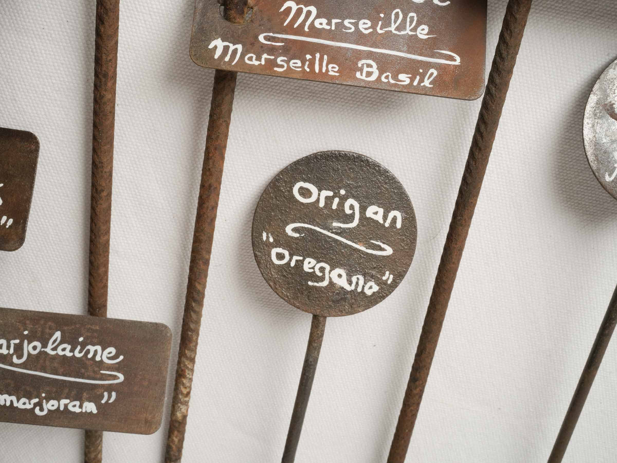 Collection of 11 handmade garden label spikes