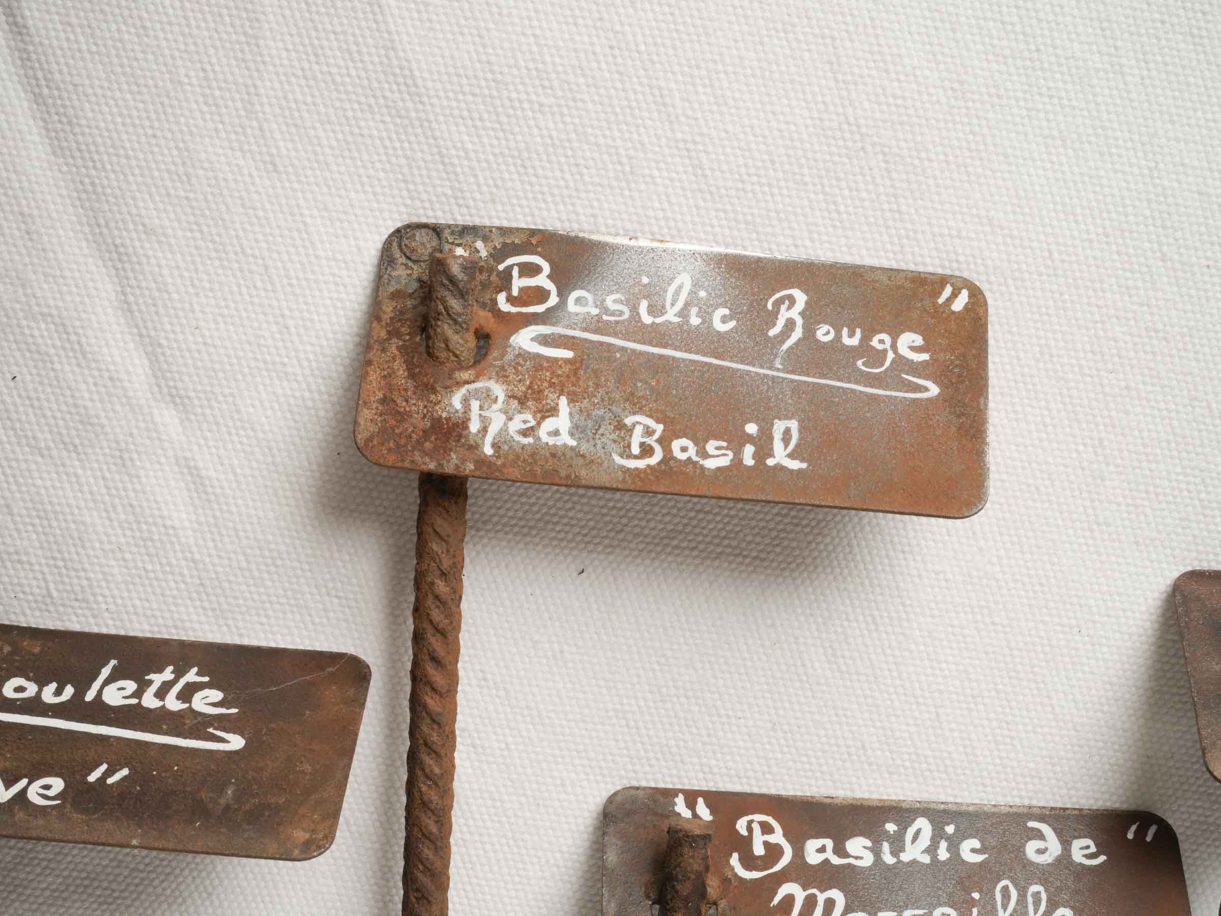 Collection of 11 handmade garden label spikes
