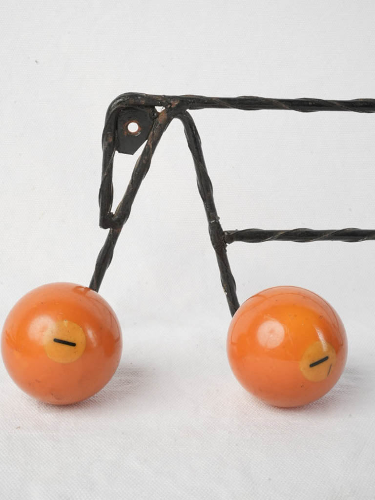 Vintage colorful billiard ball hooks  