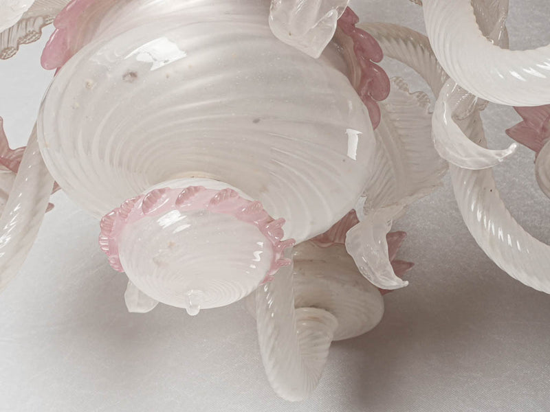 Vintage Venetian flower chandelier - pink 23¾" x 21¾"