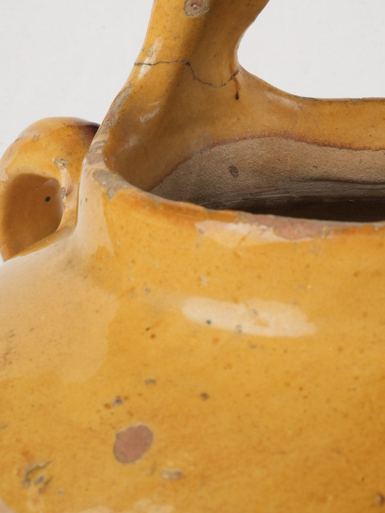 Yellow ocher antique water pitcher  